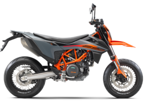 Die KTM 890 SMR ist ein leistungsstarkes Supermoto-Motorrad mit sportlichem Design und hochwertiger Technik.